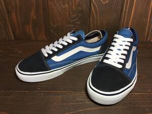 ★VANS バンズ 国内企画 OLD SKOOL オールドスクール 青×紺×白 26.0ｃm Used 検 SK8 スリッポン ハーフキャブ スタイル36 ERA スニーカー