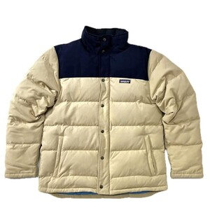 仙69 Patagonia BIVY DOWN JACKET ダウンジャケット Mサイズ メンズ ベージュ ブルー パタゴニア ビービーダウン アウター 冬物