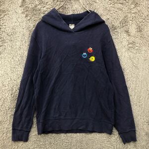 UNIQLO ユニクロ UT KAWS セサミストリート スウェット パーカー プルオーバー サイズM ネイビー 紺色 メンズ トップス 最落なし （S5）