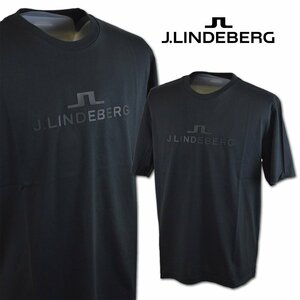 2024春夏新作【J.リンドバーグ】メンズ 半袖Tシャツ 黒 46(M) 071-21454-19 J.LINDEBERG ゴルフ おしゃれ かっこいい @