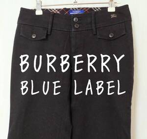 BURBERRY BULE LABEL バーバリーブルーレーベル　黒パンツ