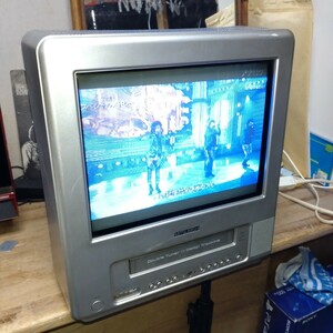 　MITSUBISHI　 カラーテレビ テレビデオ ビデオ内蔵型テレビ　15T-MV4 ブラウン管 2004年製(平成16年)　中古　現状渡し　ジャンク