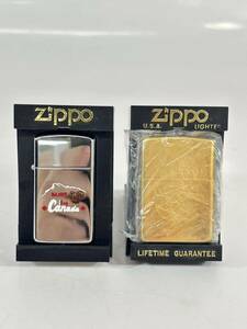 ZIPPO ジッポー 　MT.HOOD.OREGON 　SOLID BRASS BANFF Canada ゴールド　シルバー　ライター　未使用　喫煙具 セット売り　まとめ売り