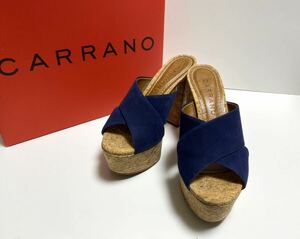 CARRANO カラーノ　クロスベルトコルク巻き厚底ミュール　サンダル