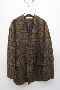 正規19AW Sasquatchfabrix.サスクワッチファブリックス TWEED ORIENTAL JACKET ツイード オリエンタル ジャケット 19AW-JKM-004 茶XL116O▲