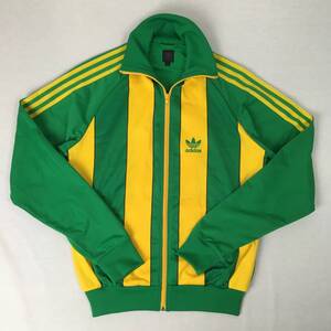 【美品】adidas Originals アディダス オリジナルス ジャージ トラックトップ ジャケット グリーン/イエロー Mサイズ トレフォイル 399503