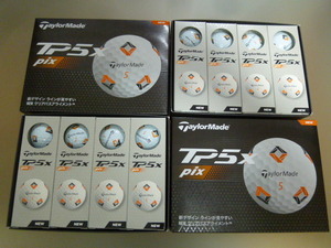 ◆2024年/最新！New TP5x Pix/日本正規品/新品【TaylorMade】テーラーメイド New TP5X Pix ツアーボール/WH/2ダース【5ピース】