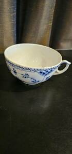 ｈ506　ロイヤルコペンハーゲン　カップ＆ソーサー⑥　Blue Fluted Half Lace Teacup with Saucer
