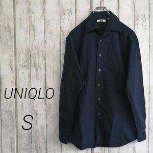 UNIQLO メンズ エクストラファインコットン ブロードシャツ 長袖 S 46