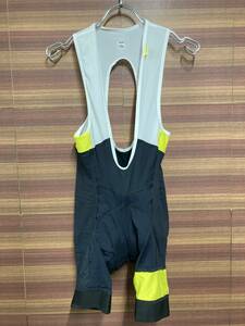 HN081 ラファ Rapha ライトウェイトビブショーツ LIGHTWEIGHT BIB SHORTS 黒 黄 XS ※スレあり、ほつれあり