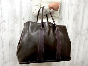 極美品 HERMES エルメス アマゾニア ガーデンパーティ GM トートバッグ ハンドバッグ バッグ レザー A4収納可 メンズ 77939Y