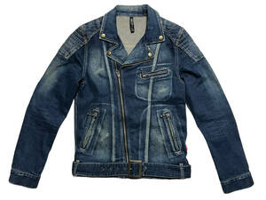 極美品 10周年記念モデル サイズ1 glamb グラム GB13SP / JKT11 Colts denim riders コルツ デニム ライダース ジャケット