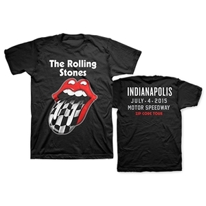 H743■ ザ・ローリングストーンズ 2015年 Zip Code 未開封 Tシャツ 黒 XLサイズ　インディアナポリス　The Rolling Stones