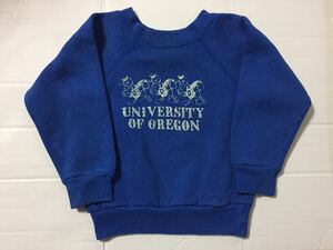 Hanes ヘインズ FOR TOTS kids キッズ スウェット トレーナー3T UNIVERSITY OF OREGON オレゴン大学 青 USA