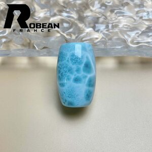 高級 EU製 定価8万円★ROBEAN・チベット天珠★パワーストーン アクセサリー ラリマー 天然石 癒し 平和 お守り 約26.8*17.1mm Y530065