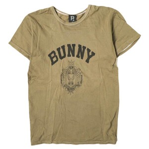 NEPENTHES ネペンテス イギリス製 AERTEX社製 BUNNY TEE プリントTシャツ S ブラウン 半袖 トップス g13712