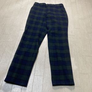 4040☆ UNITED ARROWS GREEN LABEL RELAXING ボトムス スラックス カジュアル レディース 38 グリーン チェック柄