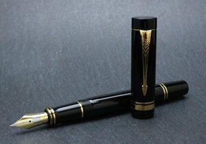 (ペン先18K750) PARKER パーカー 万年筆 ブラック 計1点 ※筆記未確認 ◆おたからや【Y-B25379】同梱-2