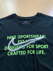 【NIKE／L】ナイキ Tシャツ ブラック ライムグリーン オフホワイト ジョーダン バスケットボール ジム トレーニング SWOOSH HDM