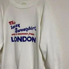 London 80s クロップドスウェット 染み込みプリント ポルトガル製