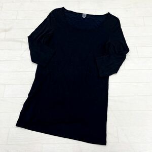 1302◎ Calvin Klein カルバンクライン トップス カットソー 半袖 ボートネック 無地 カジュアル ブラック レディース4