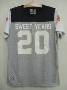 新品 送料無料 SWEET YEARS スウィートイヤーズ ナンバリングTシャツ ネイビー M ストーンズ 唇