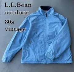 エルエルビーン L.L Bean ナイロンジャケット水色アウトドアドローコード