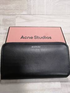 Acne Studios/アクネ ストゥディオズ/Round Zip Leather Long Wallet/ラウンドジップレザーロングウォレット/長財布/ユニセックス