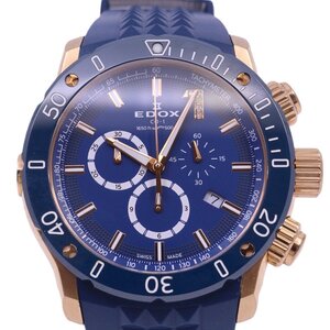 EDOX エドックス クロノオフショア1 AJHH限定 クォーツ メンズ 腕時計 ダイヤ入り文字盤 10221-37RBU3-BUIR8【いおき質店】