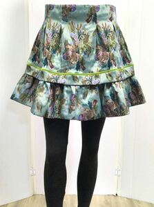 新品「NOLITA」“PLANET-SKIRT WITH SIDE ZIP” ジャガード織 フリルスカート SIZE:42 イタリア製