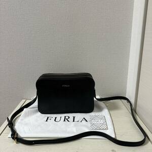 【大幅値下げ】【新品同様】FURLA フルラ LILLI XL リリー XL ショルダーバッグ ブラック 黒 レザー