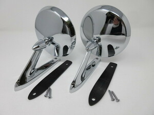 6466mas.1964-65-1966 FORD MUSTANG フォード マスタング ドアミラー 左右set NEW ROUND MIRROR！ GOODMARK