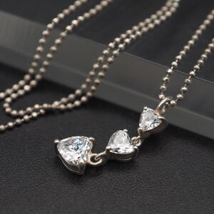 A910 4℃ ヨンドシー STERLING SILVER刻印 ペンダント ネックレス ハート デザイン シルバー