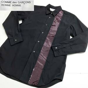 田中オム AD2000 オムオム COMME des GARCONS HOMME PVCライン 長袖シャツ 黒 コムデギャルソンオム ビニール VINTAGE archive 4080370