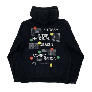 STUSSY ステューシー スウェットパーカー Dot Collage フーディ ブラック 黒 M/CR