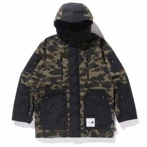 未使用品 WTAPS × A BATHING APE SHERPA JACKET NYLON TAFFETA CAMO BAPE ダブルタップス エイプ 1stカモ マウンテンパーカー サイズ03