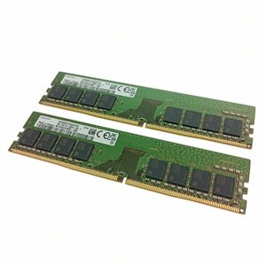 SAMSUNG サムスン デスクトップ PC用メモリ 16GB×2枚組 (32GB) DDR4-3200 M378A2G43BB3-CWE DRAM 自作 PCパーツ 取り外し品 中古