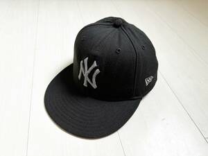 USA製 90’s Vintage ビンテージ NewEra ニューエラ 帽子 ベースボール キャップ ウール MLB ニューヨークヤンキース ウール 黒ブラック△7