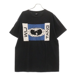 VINTAGE ヴィンテージ 90s WU-TANG CLAN 1997 BLUE LOGO TEE ウータン フロントプリント Tシャツ 半袖 カットソー ブラック