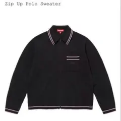 supreme Zip Up Polo Sweater Black Lサイズ