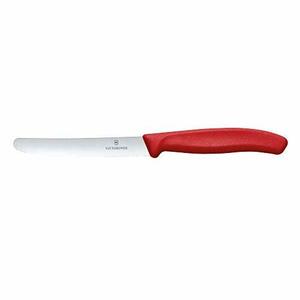 VICTORINOX(ビクトリノックス) ペティナイフ トマト&テーブルナイフ 11cm レッド 波刃 スイスクラシック 果物ナイフ パン切り包