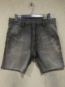 ※DIESEL ディーゼル KROSHORT-NE ストレッチ ジョグ ジョガー ハーフ ショート パンツ イタリア製 グレー 28 　　 BJBC.G