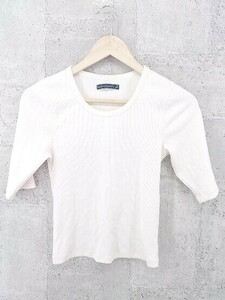 ◇ Abercrombie&Fitch アバクロンビー＆フィッチ 五分袖 カットソー M オフホワイト *