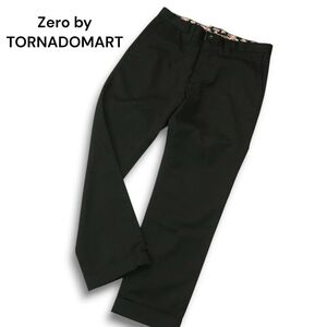 Zero by TORNADOMART トルネードマート 通年 裏地花柄★ テーパード スラックス パンツ Sz.L メンズ 黒　A5B00124_1#R