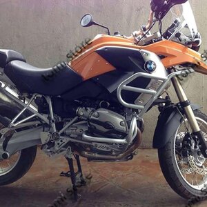 BMW R1200GSアドベンチャーR 1200 GSクラッシュバーエンジンガード2004-2012クラッシュバーADVフレームプロテクター銀