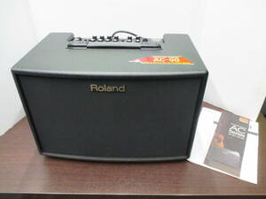 音響祭 Roland ローランド AC-90 アコースティック ギター アンプ 中古品 通電確認済み 取扱説明書付き 収納バッグ付き
