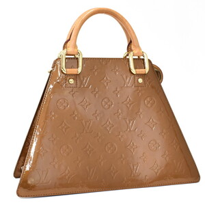 1円 ◆美品 LOUIS VUITTON ルイヴィトン フォーサイス ハンドバッグ M91113 ヴェルニ パテントレザー ブロンズ◆E.Cmue.tI-03