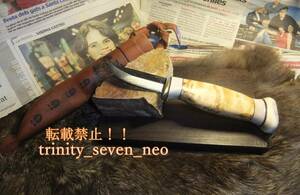 Wood Jewel 「23VP」カーボン鋼カービングリトル。Wood＆トナカイ　本刃付済、オマケ付　新品