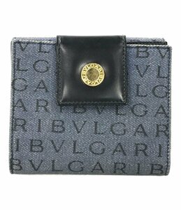 ブルガリ 二つ折り財布 Wホック デニム レディース Bvlgari [0502初]