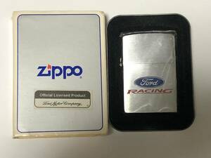 未使用 ZIPPO ジッポー フォード レーシング ロゴ FORD RACING 1998年製 ケース付き アメリカ 喫煙具 MADE IN USA